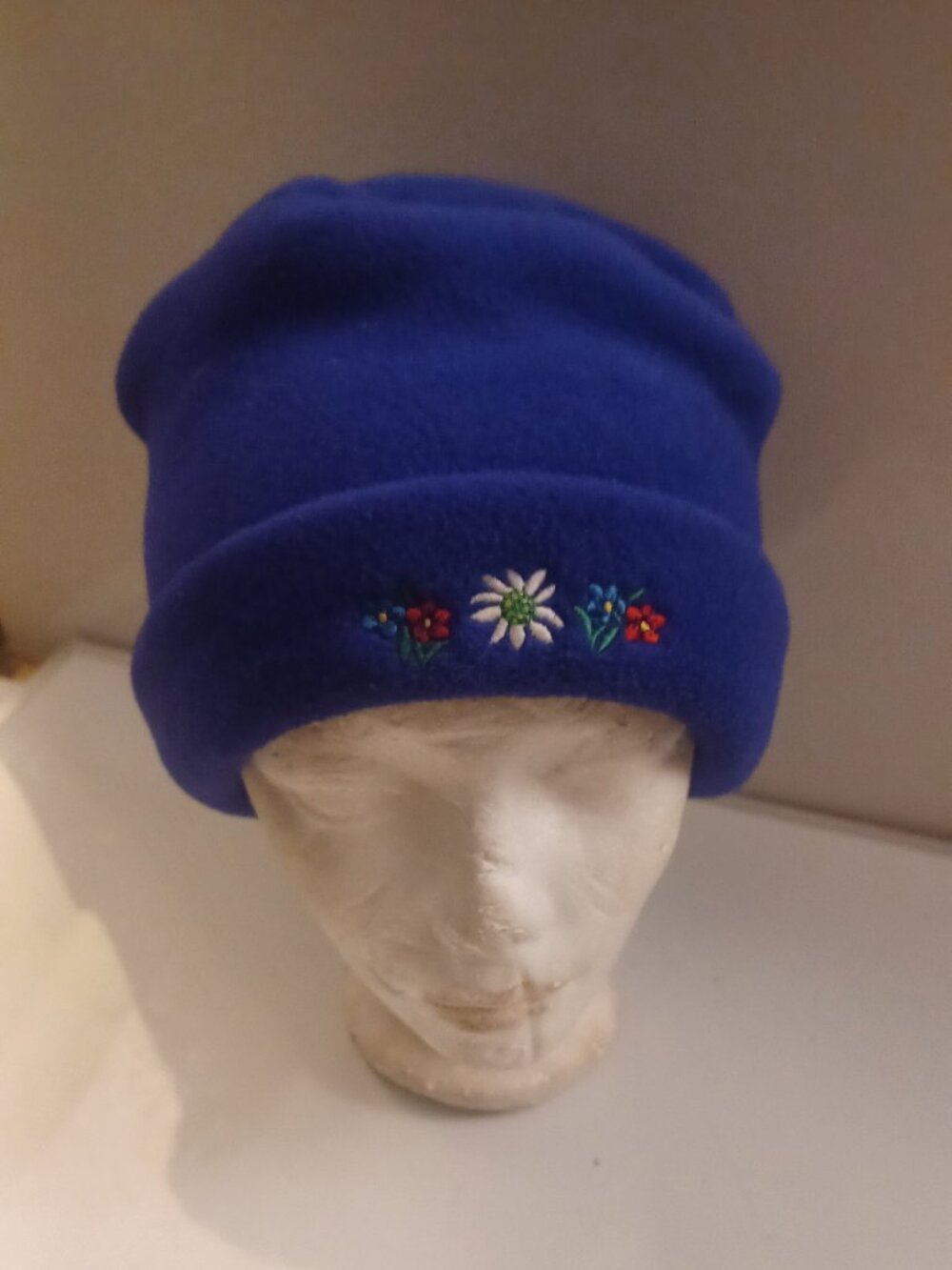 royal blue fleece winter hat by Rugged Bear